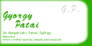 gyorgy patai business card